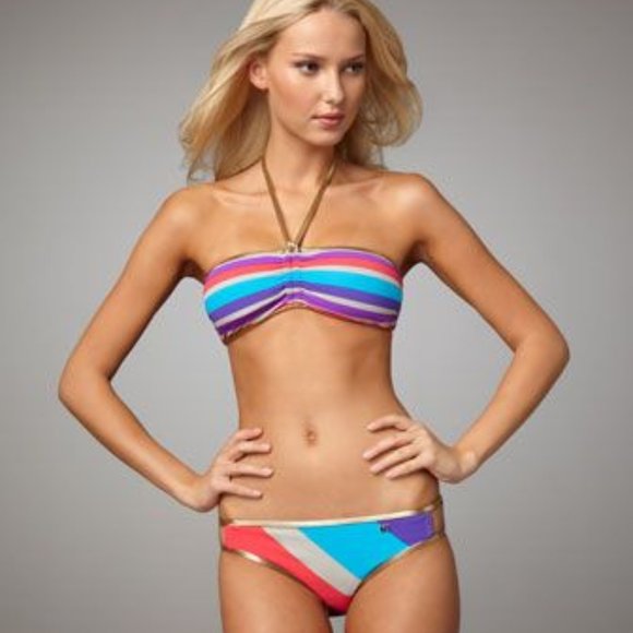 Marc By Marc Jacobs Other - Marc Marc Jacobs Merida Stripe Bandeau Swim Set S